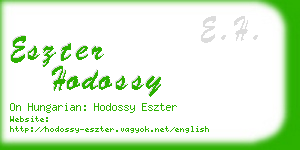 eszter hodossy business card